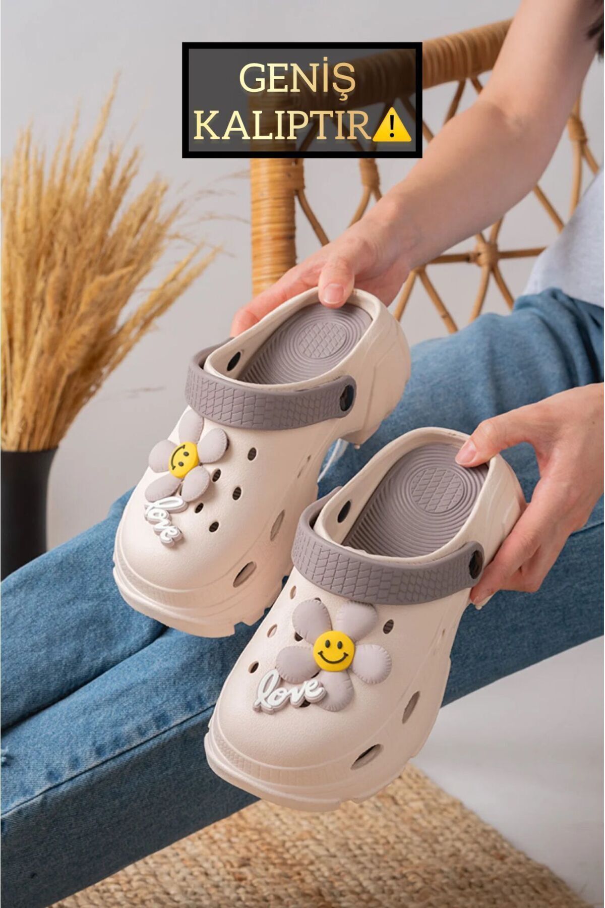 Yüksek Topuklu Deniz Hemşire Hastane Comfort Sandalet BEJ - 40