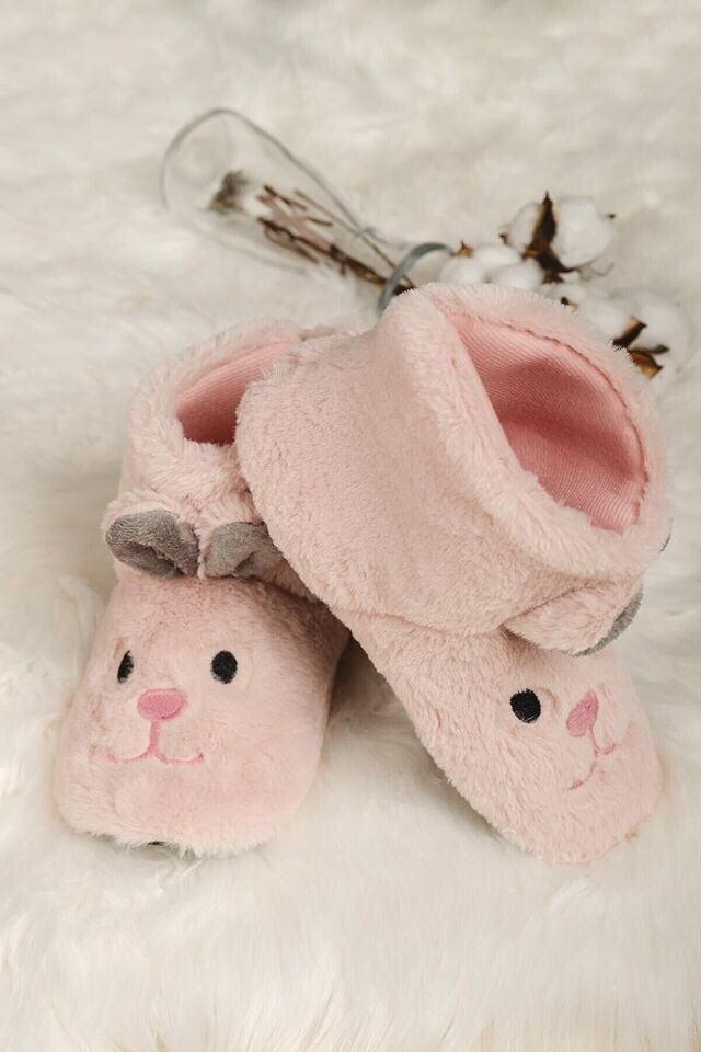 Ev Botu Ekru-beyaz Rengi Kadın Ev Botu Çocuk Panduf Ev Botu PUDRA - 40