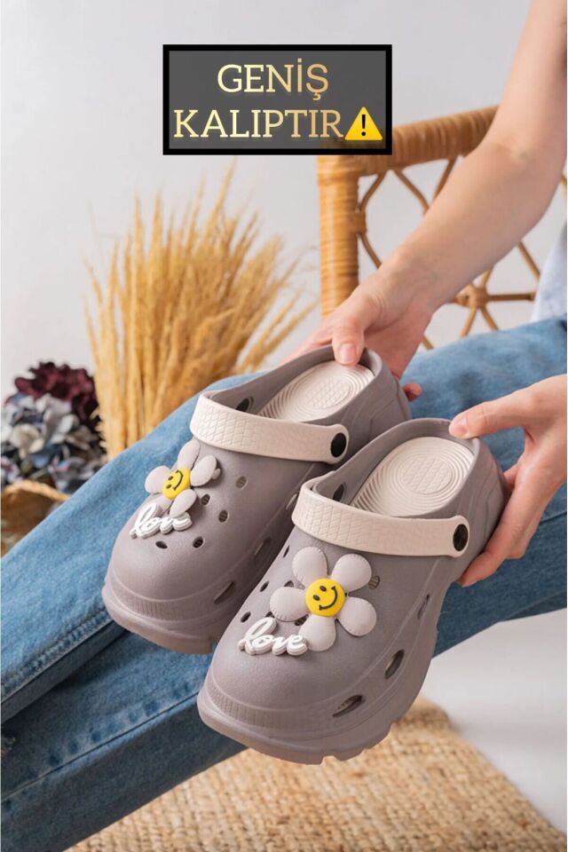 Yüksek Topuklu Deniz Hemşire Hastane Comfort Sandalet VİZON - 37