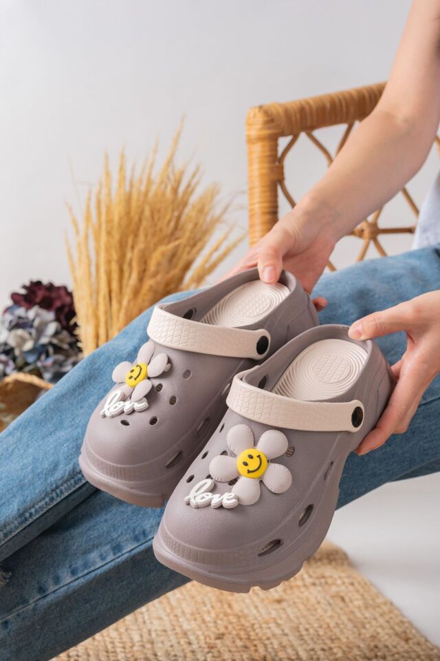 Yüksek Topuklu Deniz Hemşire Hastane Comfort Sandalet VİZON - 37