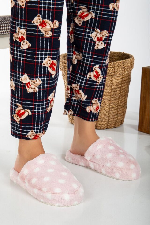 3'lü Paket Terlik Ev Terliği Çeyiz Bohça Seti PUANTİYELİ TERLİK - 36