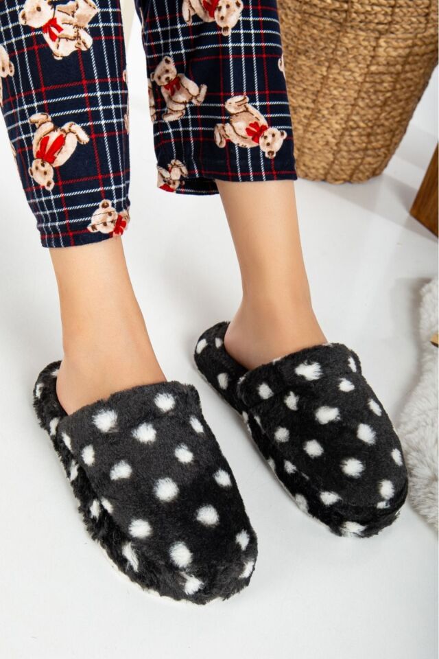 3'lü Paket Terlik Ev Terliği Çeyiz Bohça Seti PUANTİYELİ TERLİK - 38