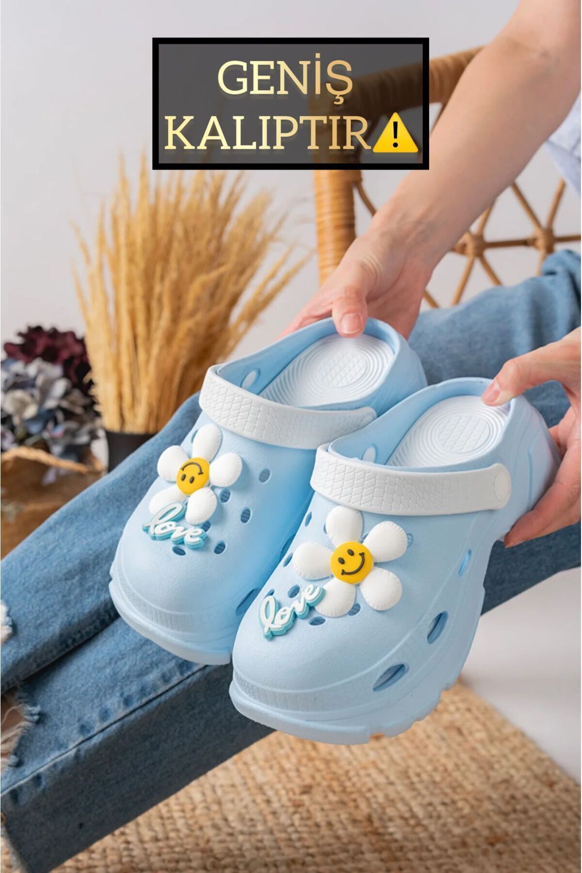 Yüksek Topuklu Deniz Hemşire Hastane Comfort Sandalet BEBE MAVİSİ - 39
