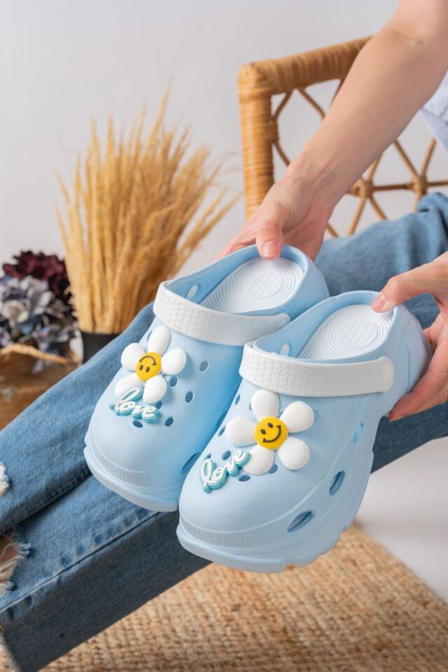 Yüksek Topuklu Deniz Hemşire Hastane Comfort Sandalet BEBE MAVİSİ - 39
