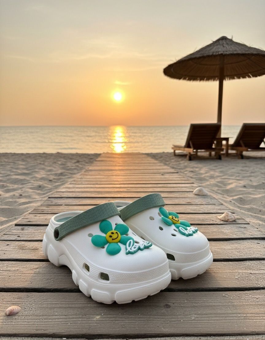 Yüksek Topuklu Deniz Hemşire Hastane Comfort Sandalet VANİLYA YEŞİL - 40