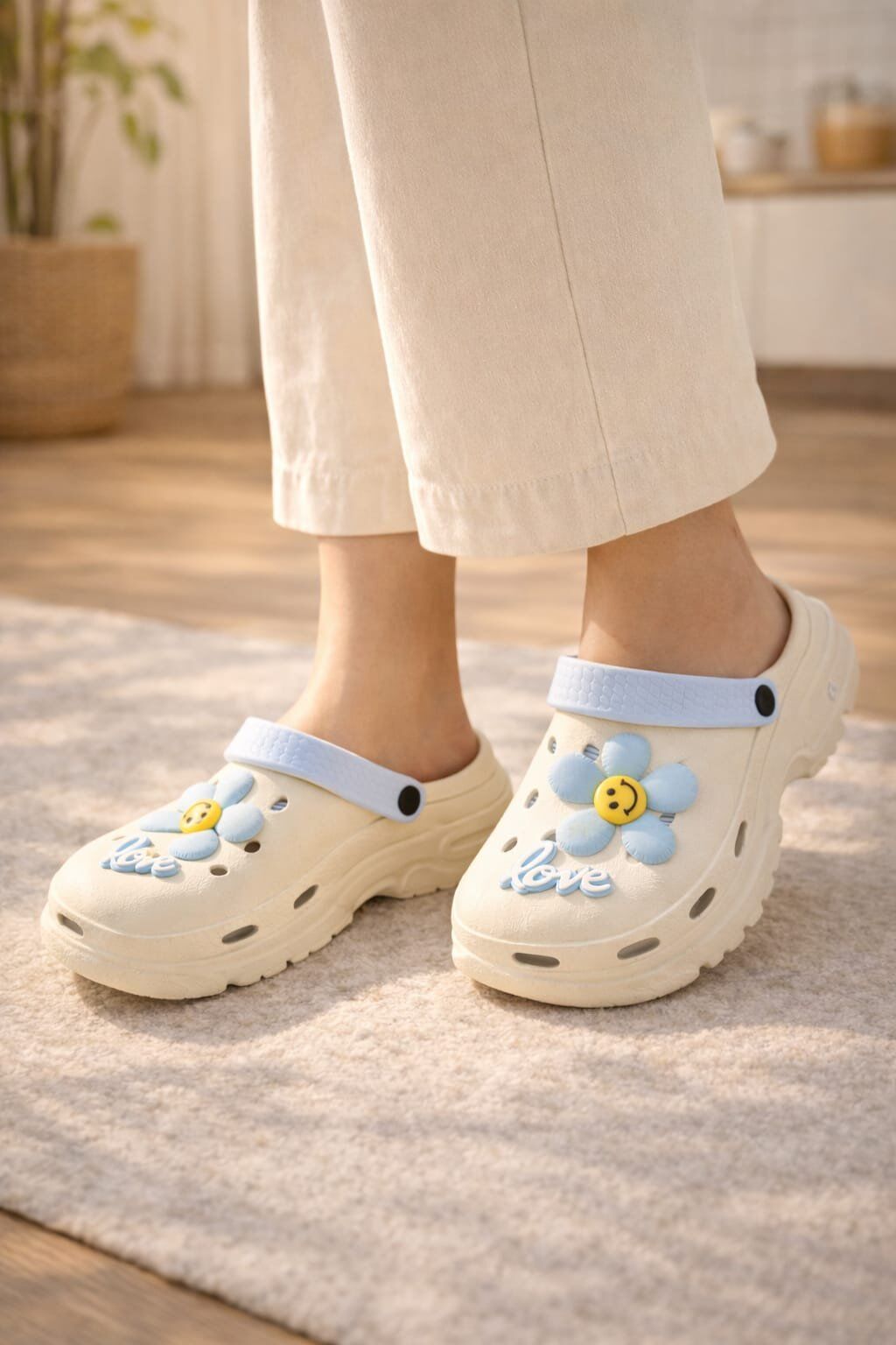 Yüksek Topuklu Deniz Hemşire Hastane Comfort Sandalet VANİLYA MAVİ - 40