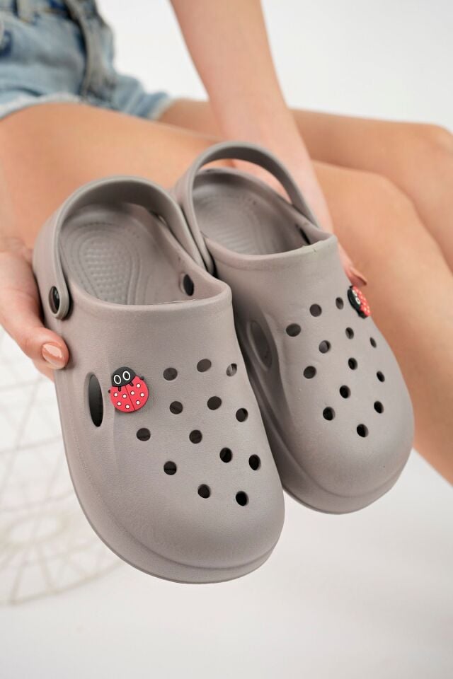 Kadın Eva Deniz Plaj Aşçı Doktor Hemşire Hastane Rahat Sandalet Terlik Uğur Böceği VİZON - 40