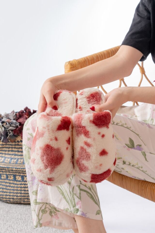 3'lü Paket Terlik Ev Terliği Çeyiz Bohça Seti ÜÇLÜ İNEK TERLİK - 37