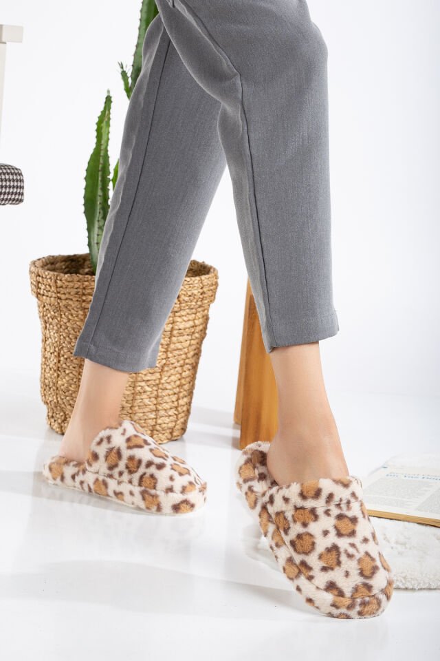 3'lü Paket Terlik Ev Terliği Çeyiz Bohça Seti ÜÇLÜ LEOPAR - 36