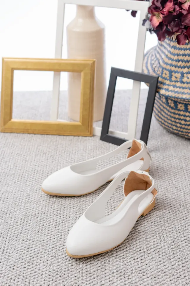 Kadın Cilt Yanı Açık Babet Ev ve Dış Mekan Ayakkabısı