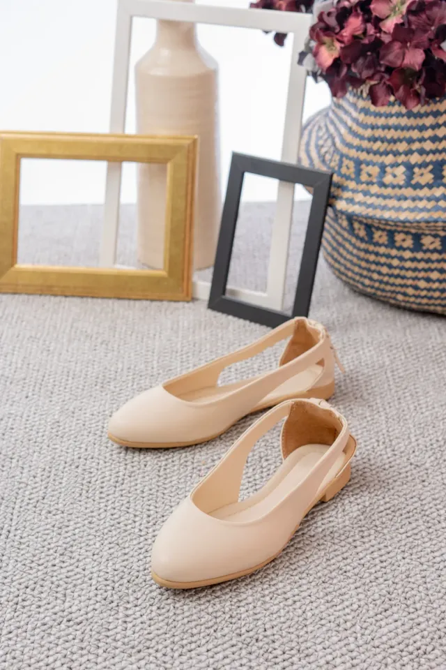 Kadın Cilt Yanı Açık Babet Ev ve Dış Mekan Ayakkabısı