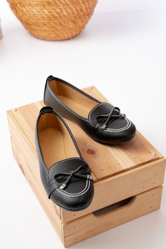 Kadın Babet Rahat Ortopedik Taban Deri Cilt Anne Ayakkabısı