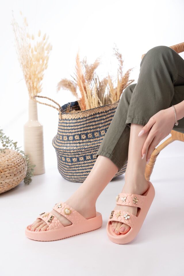 Kadın Taşlı Şık, Rahat, Konforlu Günlük Sandalet/Terlik