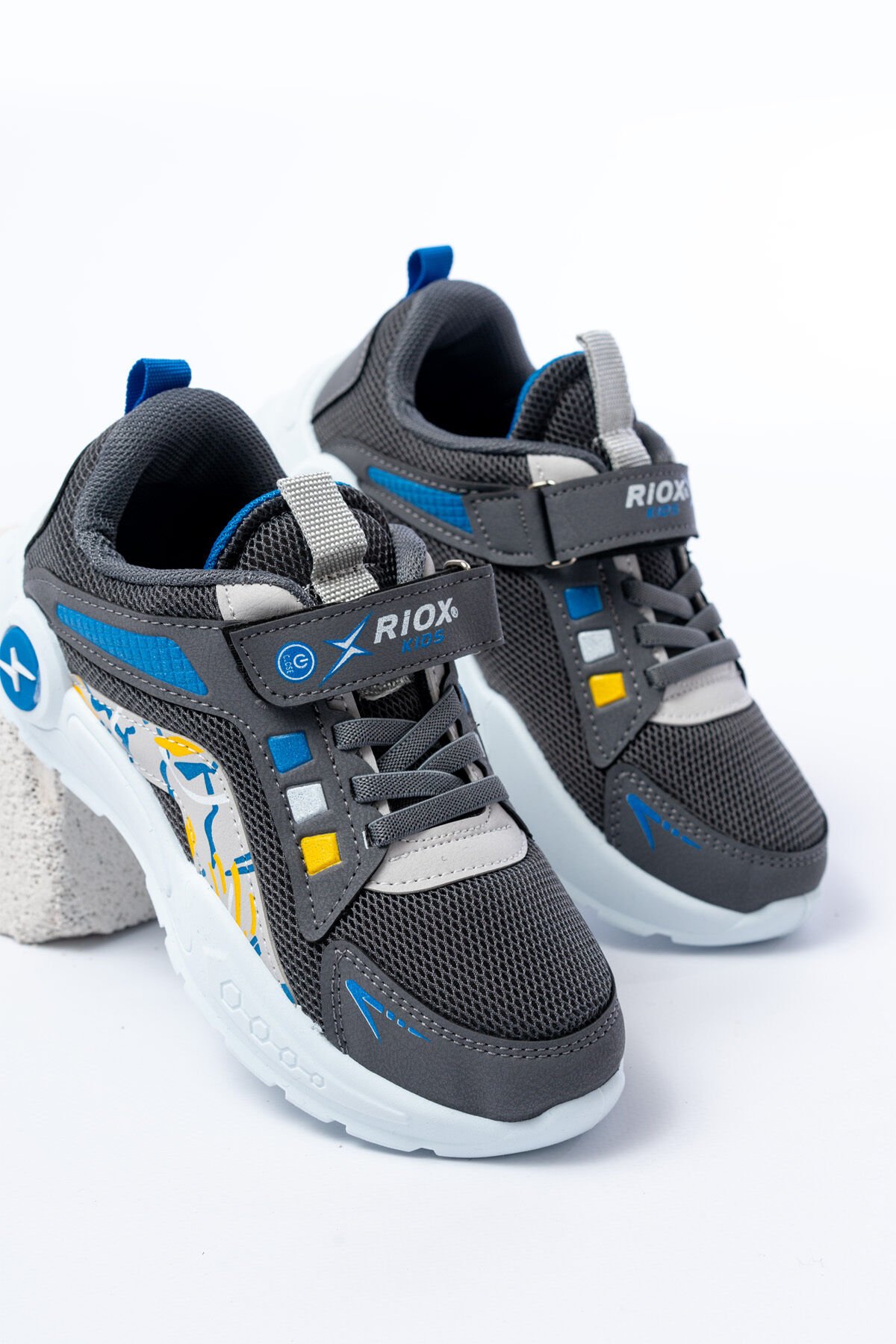 Unisex Çocuk Sneaker Ortopedik Taban Anorak File Hava Alır Günlük Rahat Hafif Esnek Spor Ayakkabı GRİ-FÜME - 35