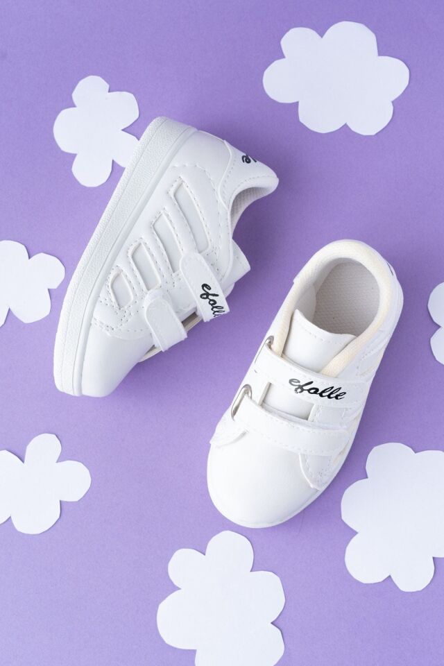 Kids Unisex Çocuk Spor Ayakkabı Sneakers BEYAZA - BEYAZ - 25