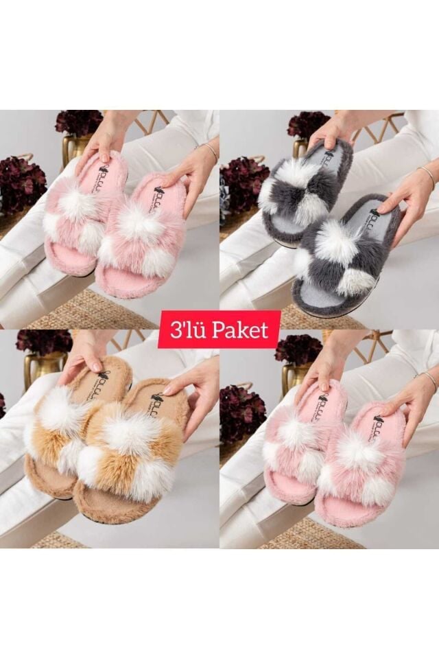 3'lü Paket Terlik Ev Terliği Çeyiz Bohça Seti 3'lü Paket Terlik Ev Terliği Çeyiz Bohça Seti