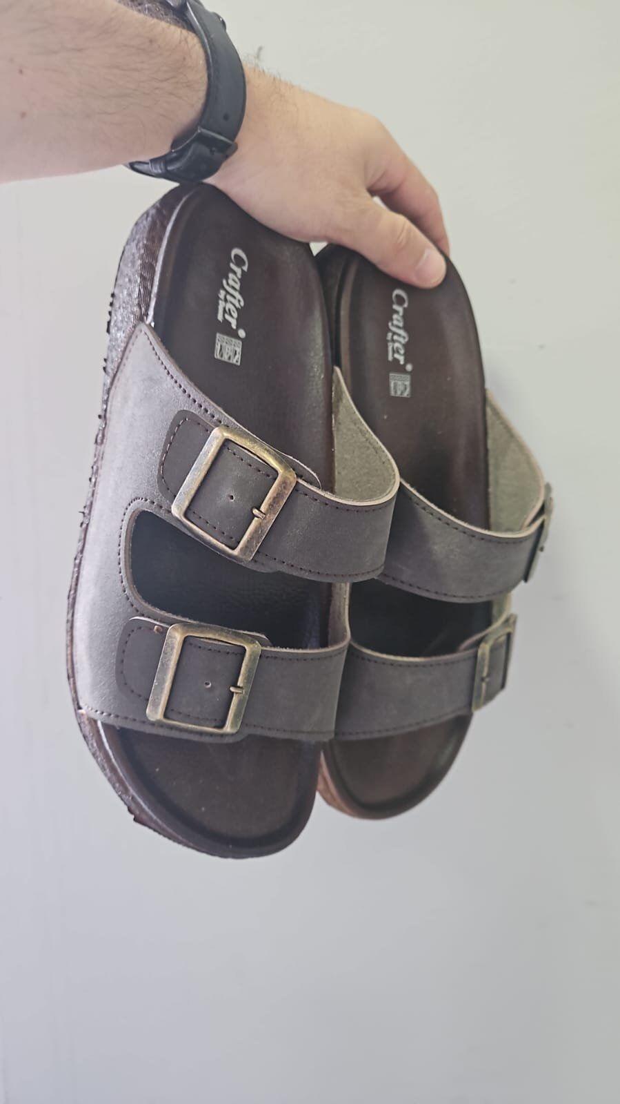 Erkek Ortopedik Rahat Taban Ayarlanabilir  Erkek Terliği KAHVERENGİ - 43