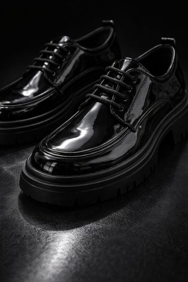 Kadın Kalın Taban Ortopedik Comfort Taban Deri Görünümlü Loafer – Siyah Kadın Kalın Taban Ortopedik Comfort Taban Deri Görünümlü Loafer – Siyah