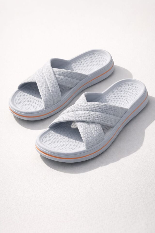 Hafif Havuz,Plaj,Spor Salonu,Hamam,Teras,Balkon,Banyo,Lavabo,Muftak Terliği GRİ-TURUNCU - 45