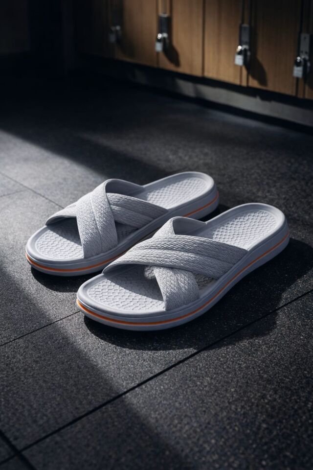 Hafif Havuz,Plaj,Spor Salonu,Hamam,Teras,Balkon,Banyo,Lavabo,Muftak Terliği GRİ-TURUNCU - 45