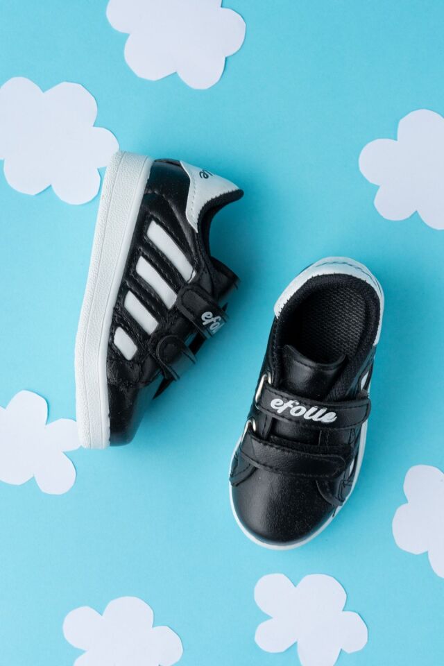 Kids Unisex Çocuk Spor Ayakkabı Sneakers SİYAH - BEYAZ - 31