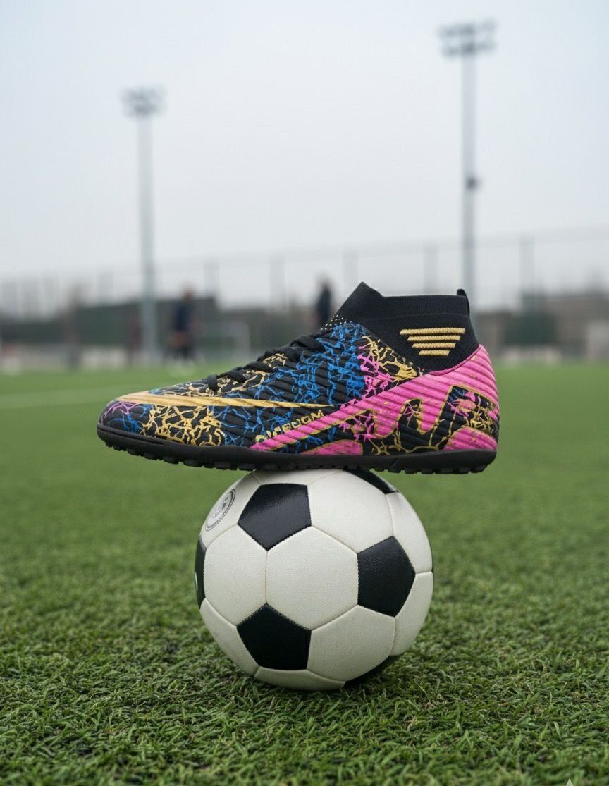 Çoraplı Çim Ve Halı Saha Futbol Ayakkabısı SİYAH-ALTIN - 39