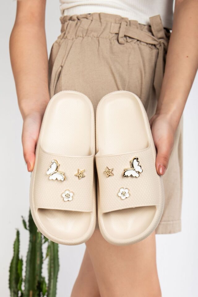 Kadın Yüksek Taban Plaj Havuz Deniz Günlük Terlik