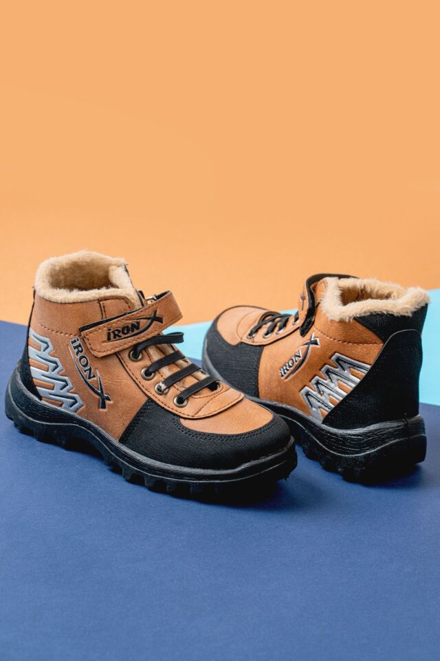 Çocuk Yünlü Soğuğa Dayanıklı Kışlık Günlük Bot TABA - 40