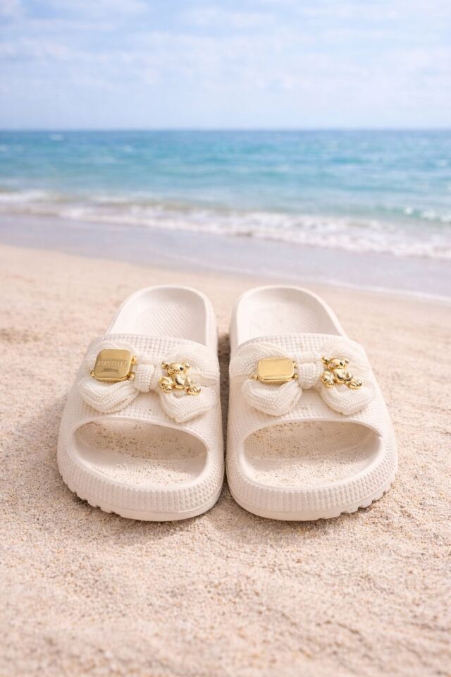 Kadın Kaydırmaz Taban Terlik Balkon Banyo Havuz Sahil Plaj Havuz Günlük Terlik KREM - 40