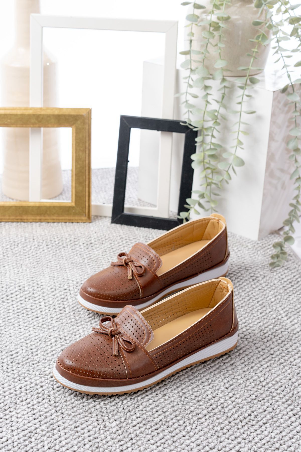 Tam Ortopedik Yanı Lastikli Günlük Klasik Ayakkabı FİYONK TABA - 37