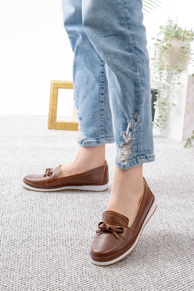 Tam Ortopedik Yanı Lastikli Günlük Klasik Ayakkabı FİYONK TABA - 37