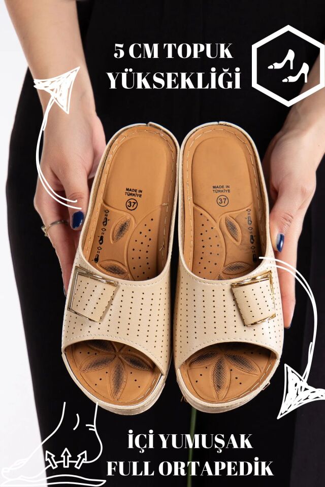 Günlük Ortopedik Terlik Anne Orta Yaş Genç Ev & Dışarı Terliği