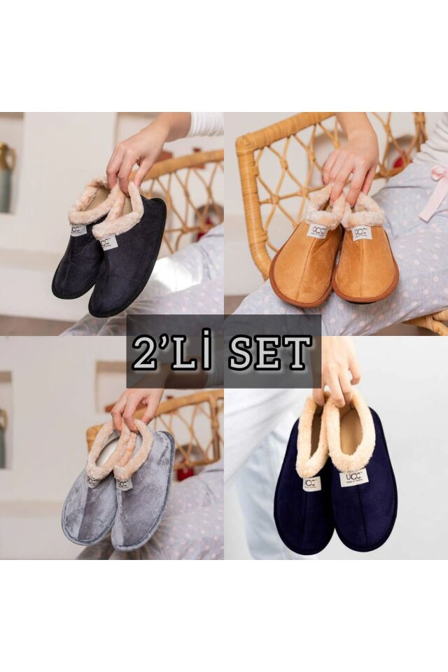 2'li Unisex Hafif Pofuduk Panduf Ev Botu İKİLİ  UCC BOT - 38